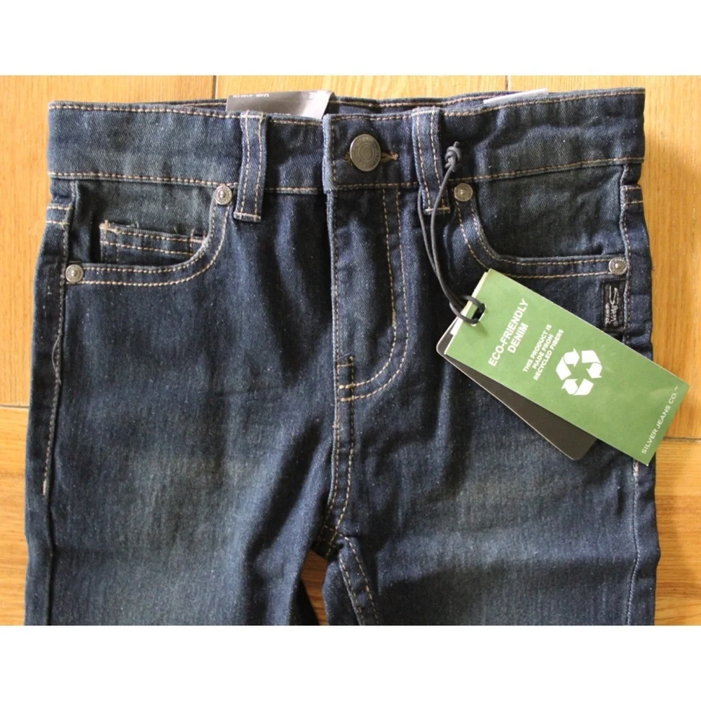 Silver Jeans & Co. NEW Boys Zane Bootcut Indigo Wash Jeans Size 4 - Picture 3 of 6